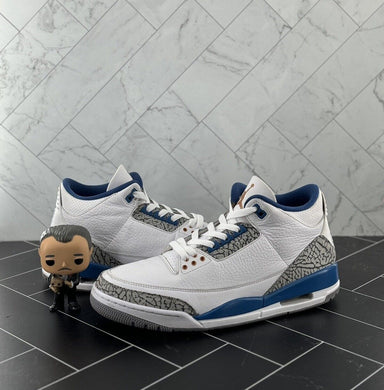 Nike Air Jordan 3 Retro Mid Washington Wizards Size 11.5 CT8532-148 White Blue