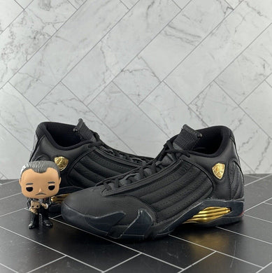 Nike Air Jordan 14 Retro Defining Moments XIV Size 10 Black Gold OG 487471-022