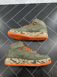 Nike Air Force 1 Premium 07 Mid Green Size 8 316670-331 2007