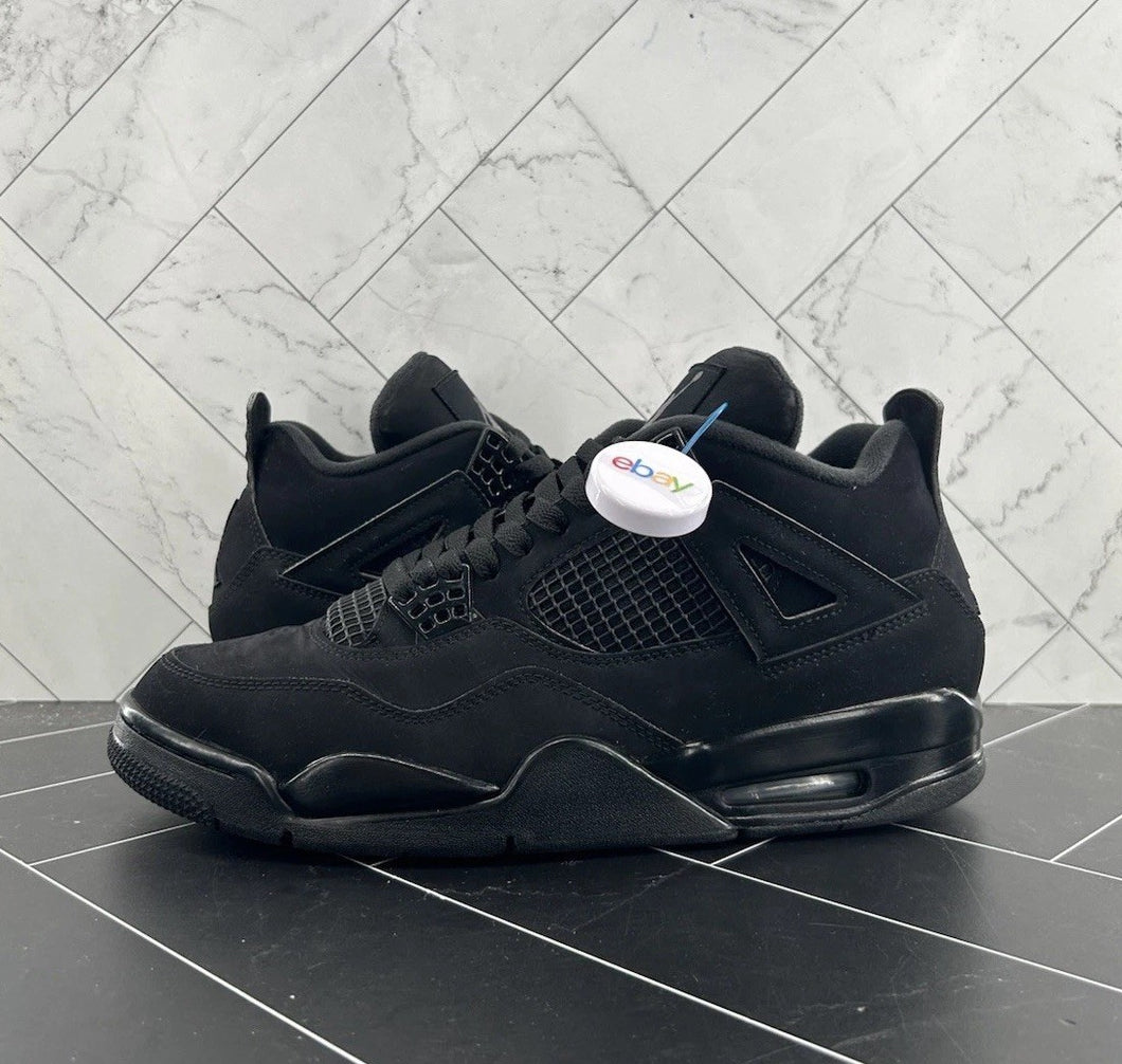 Nike Air Jordan 4 Retro Mid Black Cat Size 10.5 CU1110-010 2020