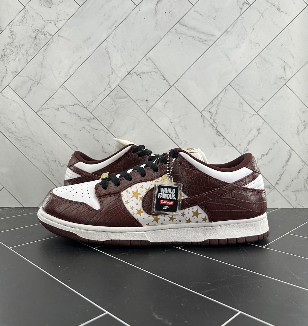 Nike Supreme x Dunk OG SB QS Low Barkroot Brown Size 12 DH3228-103 2021