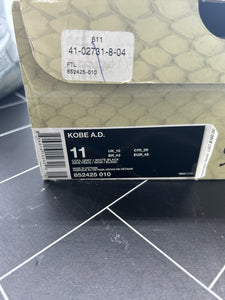 NEW Nike Kobe A.D. Cool Grey Size 11 852425-010 2016