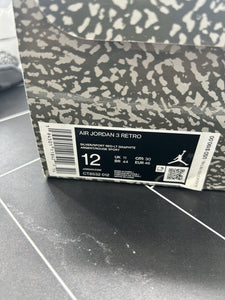 NEW Nike Air Jordan 3 Retro Mid Cool Grey Size 12 CT8532-012