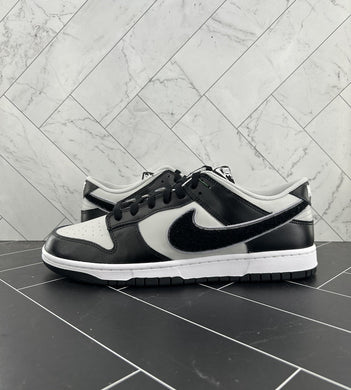 NEW Nike Dunk Low Chenille Swoosh - Black Grey Fog Size 13 DQ7683-001