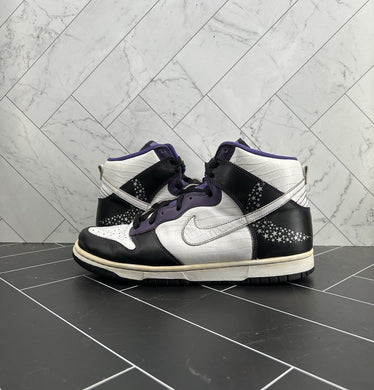 Nike Dunk Premium High Black Crocodile Purple Stars Size 8.5 312786-011 2006