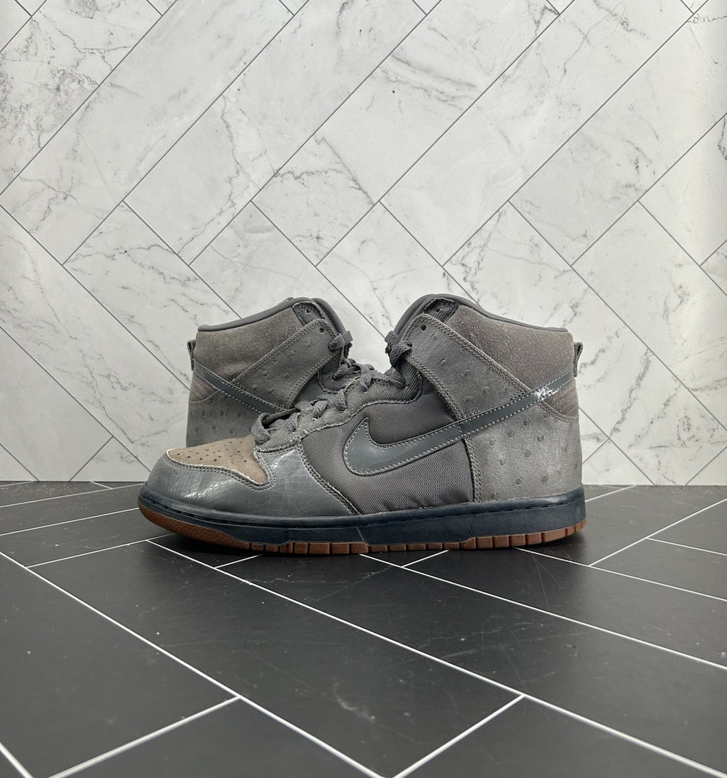 Nike Dunk Deluxe High Ostrich Light Graphite Size 8.5 312032-001 2005