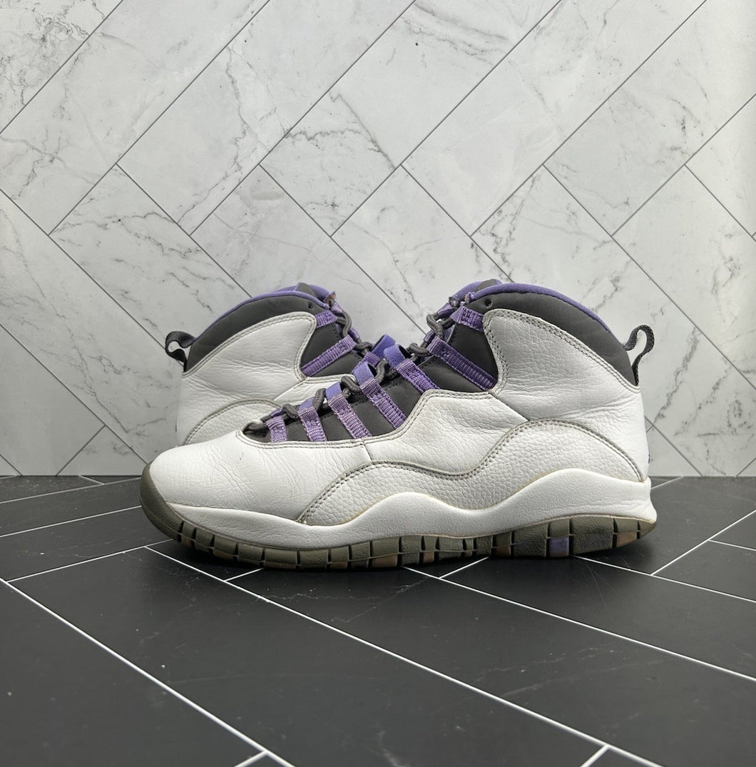 Nike Air Jordan 10 Retro White Violet W Size 10 WMNS 8.5 Mens 311770-151 2005