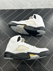 Nike Air Jordan 5 Retro Olympic Gold Tongue Size 11 136027-133 2016