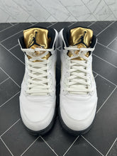 Load image into Gallery viewer, Nike Air Jordan 5 Retro Olympic Gold Tongue Size 11 136027-133 2016