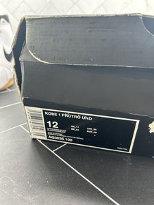 Nike Undefeated x Zoom Kobe 1 Protro White Gum Size 12 AQ3635-100 2018