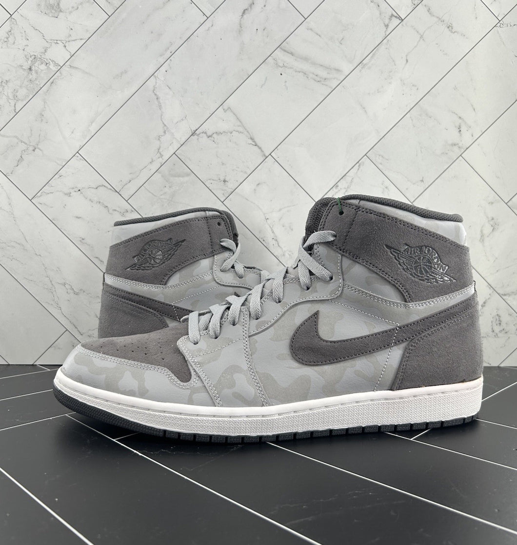 NEW Nike Air Jordan 1 Retro Premium High Grey Camo Size 15 AA3993-027