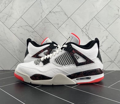 Nike Air Jordan 4 Retro Pale Citron Bright Crimson 2019 Size 9.5 308497-116