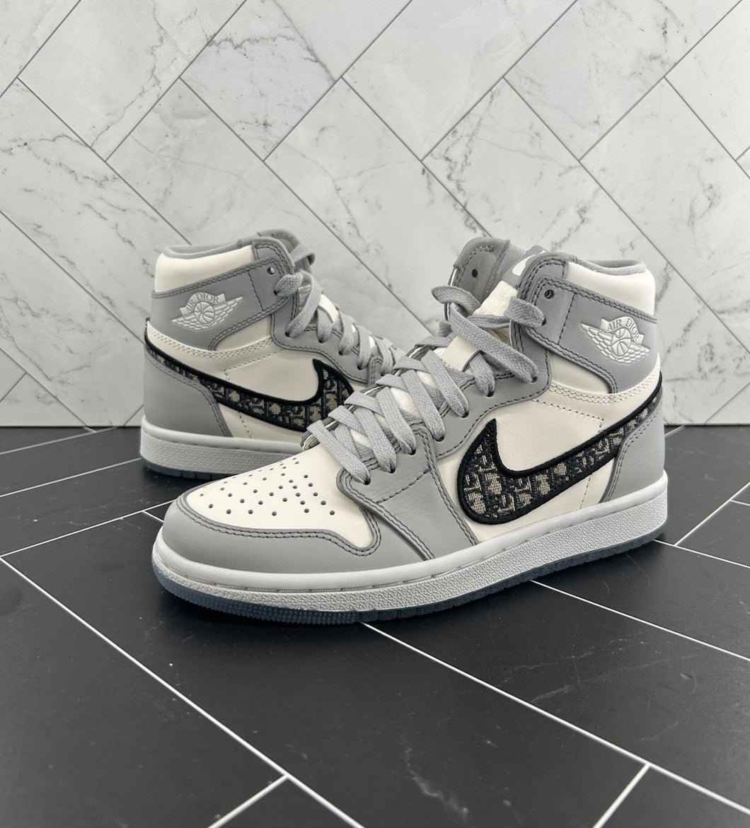 NEW Nike Air Jordan 1 x Dior High Gray Size 3.5 CN8607-002 2020 #0000/8500