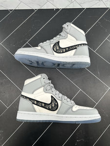 NEW Nike Air Jordan 1 x Dior High Gray Size 3.5 CN8607-002 2020 #0000/8500