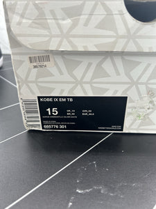 NEW Nike Kobe 9 EM TB Gorge Green Size 15 685776-301 2014