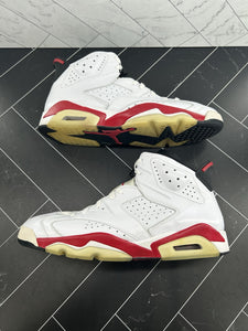 Nike Air Jordan 6 Retro Bulls Size 13 384664-102 2010 Men’s White Black Red