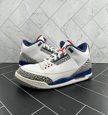 Nike Air Jordan 3 Retro OG Mid True Blue Size 9.5 854262-106 2016