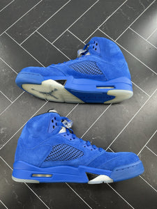 Nike Air Jordan 5 Retro Blue Suede Size 10.5 136027-401 2017
