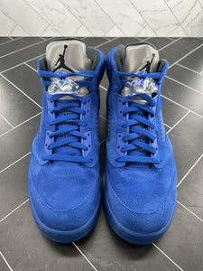 Nike Air Jordan 5 Retro Blue Suede Size 10.5 136027-401 2017