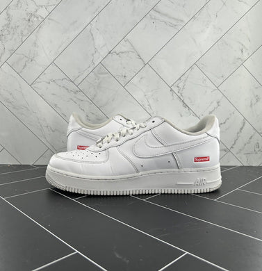 Nike Air Force 1 x Supreme Low Box Logo - White Size 9.5 CU9225-100