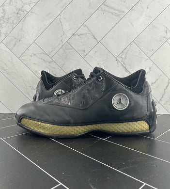 Nike Air Jordan 18 OG Low Black Chrome Size 13 306151-001 2003