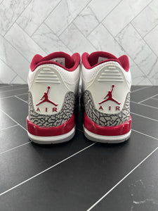 Nike Air Jordan 3 Retro Mid Cardinal Red Size 6.5Y 398614-126