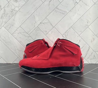 Nike Air Jordan 18 Retro Toro Size 10 AA2494-601 2018 Red Suede