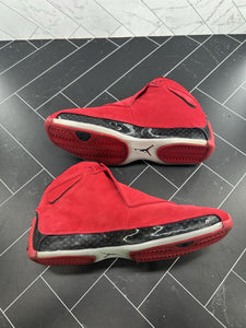 Nike Air Jordan 18 Retro Toro Size 10 AA2494-601 2018 Red Suede