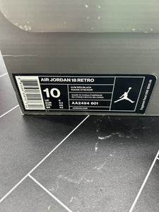 Nike Air Jordan 18 Retro Toro Size 10 AA2494-601 2018 Red Suede