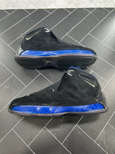 Nike Air Jordan 18 OG 2003 Black Sport Royal Size 10 305869-041