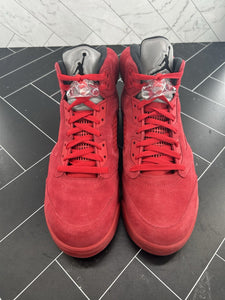 Nike Air Jordan 5 Retro Red Suede Size 11 136027-602 2017