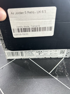 Nike Air Jordan 5 Retro SE Solar Orange Size 7.5 What The CZ5725-700