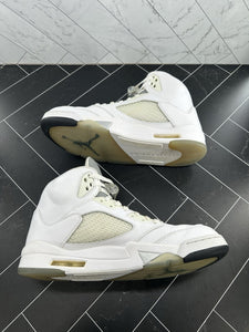 Nike Air Jordan 5 Retro 2015 White Metallic Size 12 136027-130