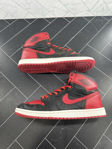 Nike Air Jordan 1 1985 High Bred Size 11.5 OG Black Red 4281 SOLE SWAPPED