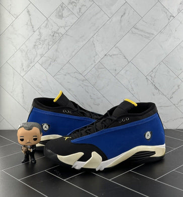 Nike Air Jordan 14 Retro Low Laney 2015 Size 13 807511-405 Blue Yellow Black OG