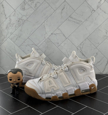 Nike Air More Uptempo White Gum Size 10.5 Triple White Brown Tan OG 414962-103