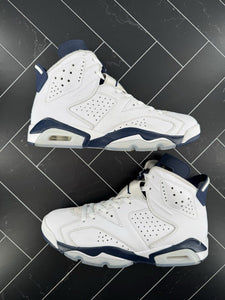 Nike Air Jordan 6 Retro Midnight Navy Size 10 CT8529-141 OG White Blue