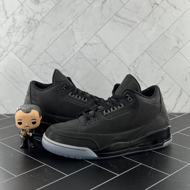 Nike Air Jordan 3 5Lab3 Reflective Black Size 12 631603-010 Triple Black OG