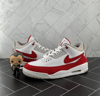 Nike Air Jordan 3 Retro Tinker Air Max 1 2019 Size 12 CJ0939-100 White Red Black