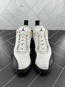 Nike Air Jordan 12 Retro 2004 Low Taxi Size 12.5 308317-101 Black White Gold OG