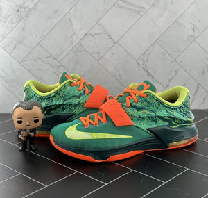 Nike KD 7 Weatherman Size 12 Green Orange Silver OG Low 2015 653996-303