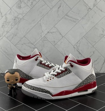Nike Air Jordan 3 Retro Mid Cardinal Red Size 11.5 СТ8532-126 Red White Grey OG