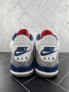 Nike Air Jordan 3 Retro OG Mid True Blue 2016 Mens Size 12 White Blue 854262-106