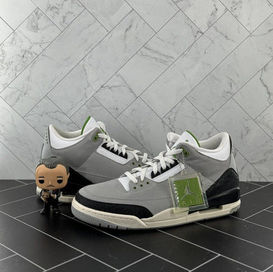 Nike Air Jordan 3 Retro Chlorophyll Size 13 136064-006 Grey Green White Black OG