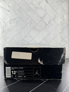 Nike Air Jordan 12 Retro 2004 Low Taxi Size 12.5 308317-101 Black White Gold OG