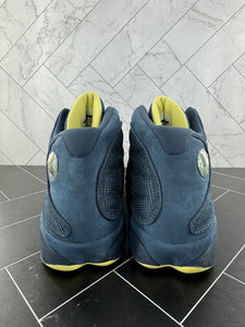 Nike Air Jordan 13 Retro Squadron Blue 2013 Size 9 414571-405 Green Yellow OG