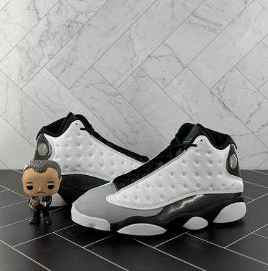 Nike Air Jordan 13 Retro Barons 2014 Size 9 414571-115 White Black Teal OG XIII