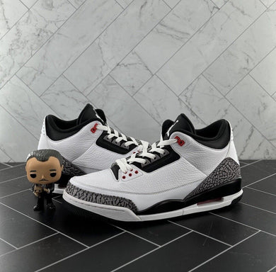 Nike Air Jordan 3 Retro Infrared 23 Size 12 136064-123 White Black 2014