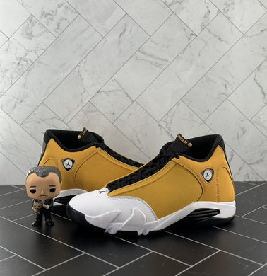 Nike Air Jordan 14 Retro Light Ginger 2022 Size 10.5 487471-701 Yellow Black OG