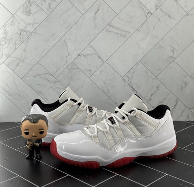 Nike Air Jordan 11 Retro Low Cherry Bottom Size 10.5 528895-101 White Red Black